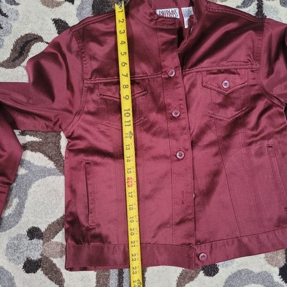 Bill Blass Maroon Sz M Jacket w/pockets - Picture 13 of 15